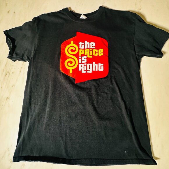 The Price Is Right Audience Worn Men's T Shirt Size Large Black - Red Logo - Picture 1 of 7